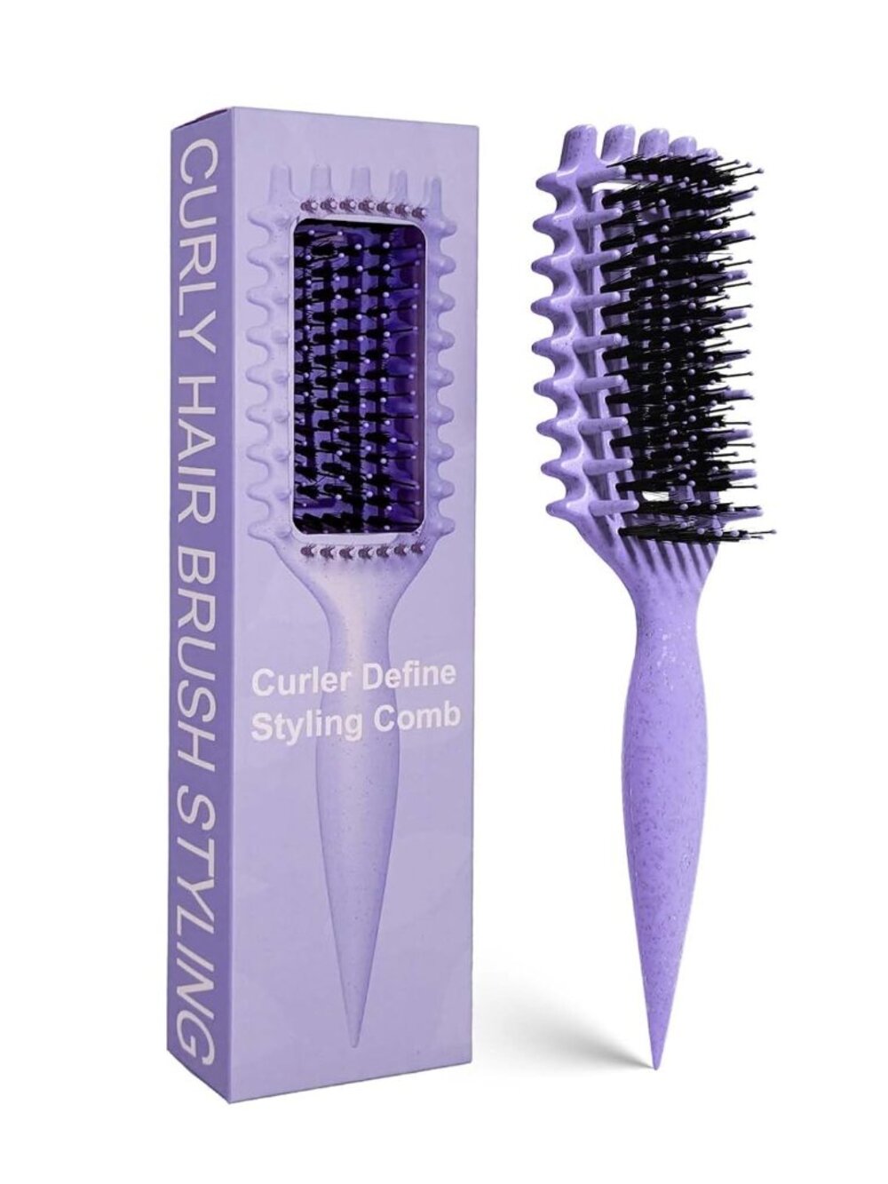 Curly Hair Brush Candybrush Curl Defining Brush for Detangling (Purple)